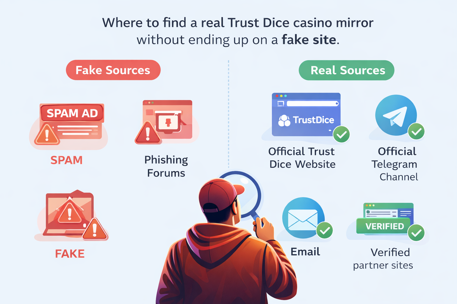 Як знайти безпечне дзеркало TrustDice та перевірити посилання перед входом